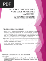 Introduction To Mobile Commerce and Mobile Marketing