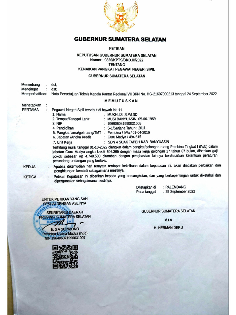 SK Jabatan IV) A | PDF