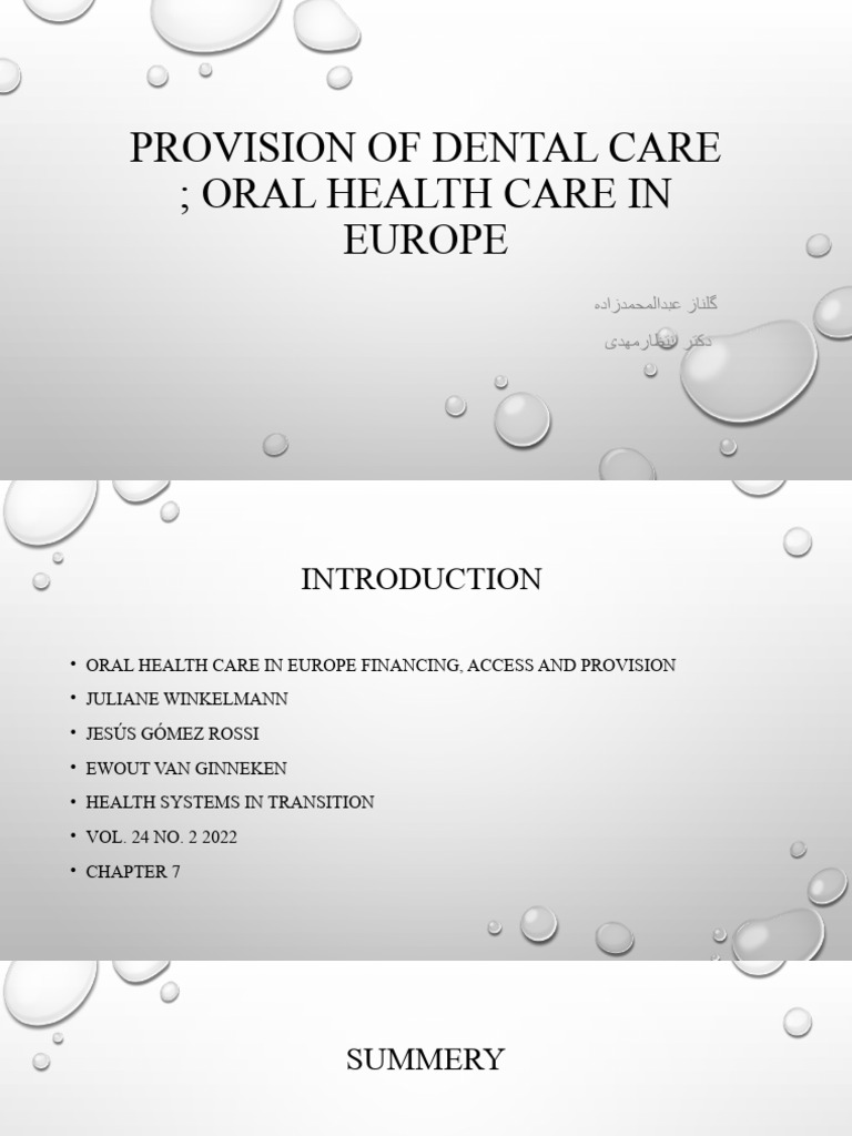 Dental Care and Oral Health in Europe | PDF | Dentistry | European Union
