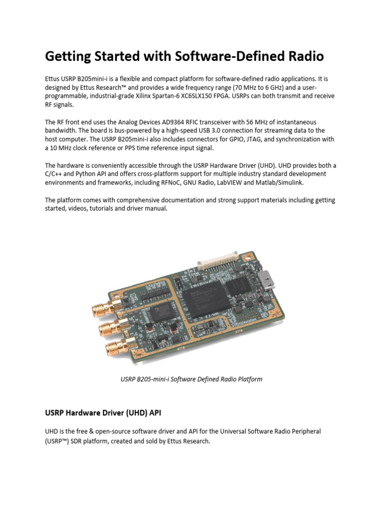 Digilent Getting Started With Software Defined Radio PDF Software