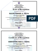 Quarterly Honor Certificate BEP