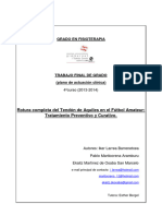 Rotura Completa Del Tendón de Aquiles en El Fútbol Amateur Tratamiento Preventivo y Curativo.