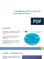 Principles of Rehabilitation in The Context of Socio-Cultural Factors