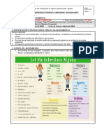 According To The Imagine Complete The Information With Personal Data and Use The Basic Vocabulary Checked in Class