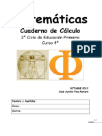 4º Primaria. Cuaderno de Cálculo Pina Nov 2012