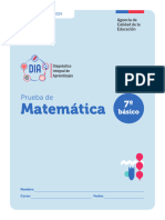 Prueba Matematica Diagnostico 2024 7 Basico