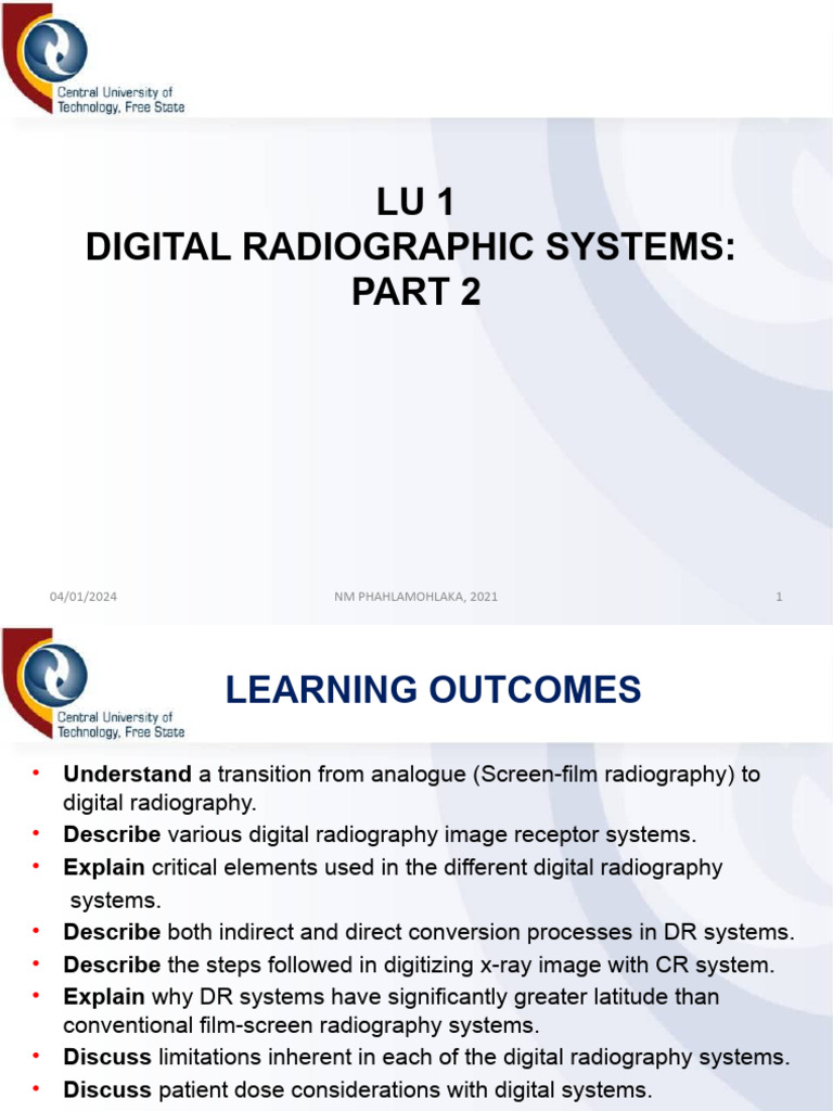 Digital Radiography Systems Guide | PDF | Radiography | Charge Coupled ...