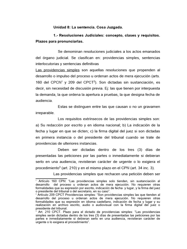 Unidad 8. (2024) | PDF | Sentencia (ley) | Caso de ley