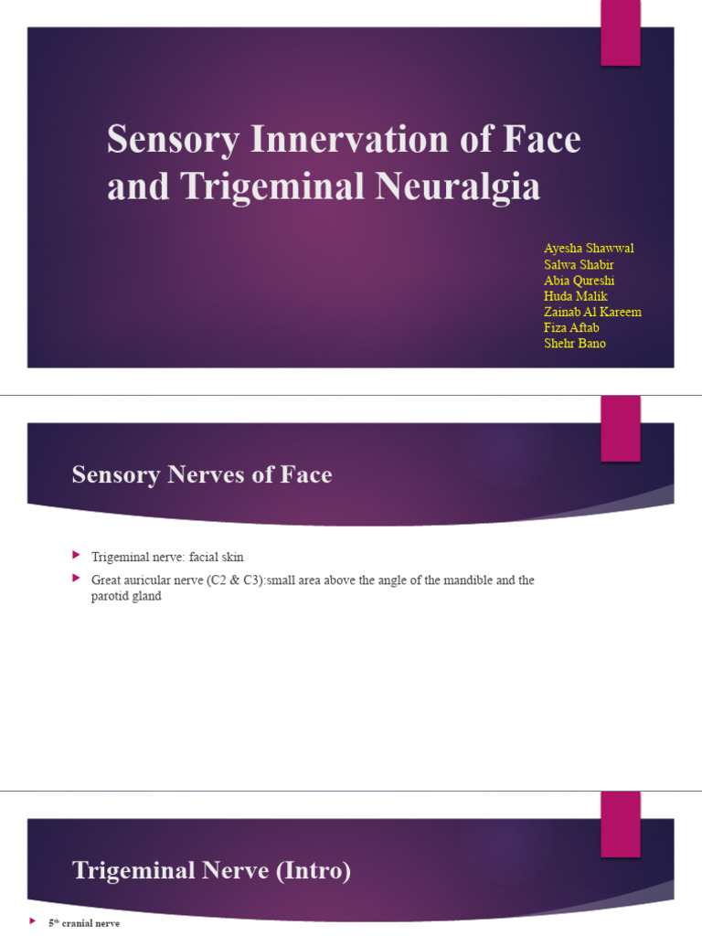 Trigeminal Neuralgia and Facial Nerves | PDF | Human Nose | Human Head ...