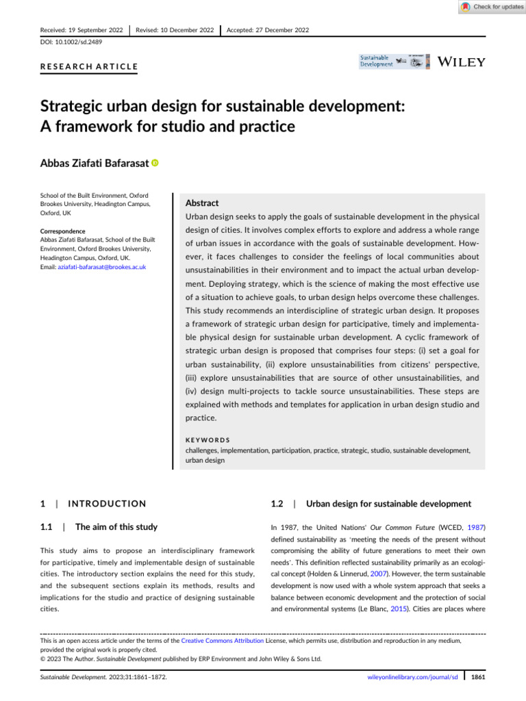 Strategic Urban Design for Sustainability | PDF | Sustainability ...