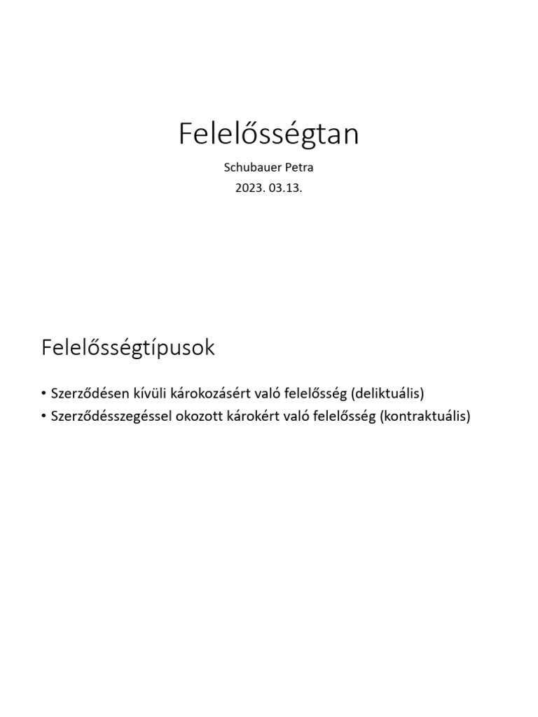 Felelősségtan 0313 | PDF