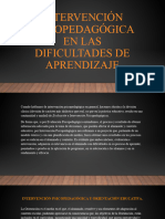 Intervención Psicopedagógica en Las Dificultades de Aprendizaje