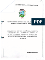 Bases para contratación de servicios Exp. Tec. Losa Dep