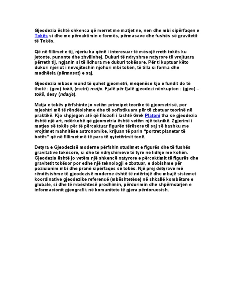 Gjeodezia | PDF