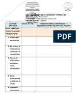 Rúbrica de Evaluación y Desempeño de Los Docentes y Formación