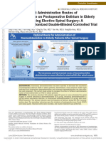 Effect of Different Administration Routes of Dexmedetomidine On Postoperative Delirium in Elderly Patients Undergoing Elective Spinal Surgery - A Prospective Randomized Double-Blinded Controlled Trial