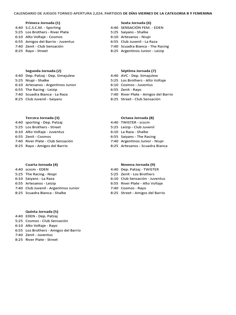 calendario-de-juegos-oficial-torneo-apertura-2-024-pdf-asociaci-n