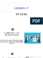Lesson 17: T V NG