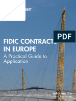 FIDIC Contracts in Europe A Practical Guide To Application Donald