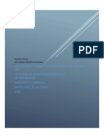 Universidad para El Desarrollo Y La Innovacion UDI Facultad de Ciencias Economicas Y Empresariales Ingenieria Comercial Santa Cruz de La Sierra 2023