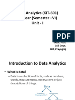 Unit - I Introduction To Data Analytics