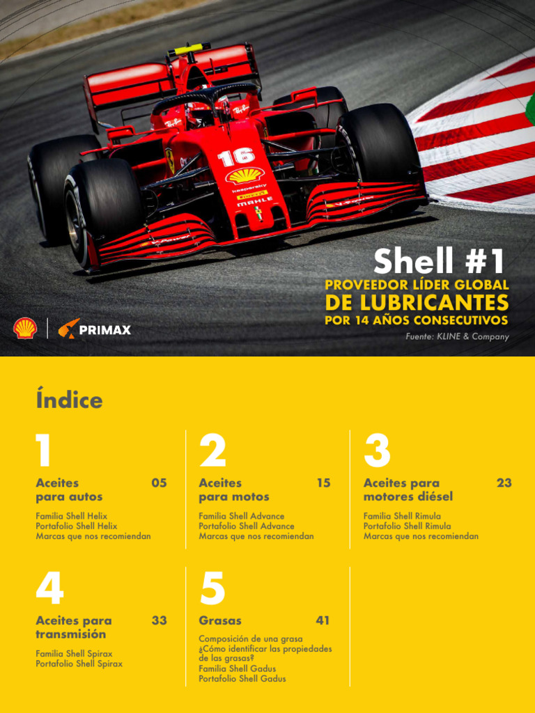 Catálogo de Lubricantes Shell PDF | PDF | Lubricante | Petróleo