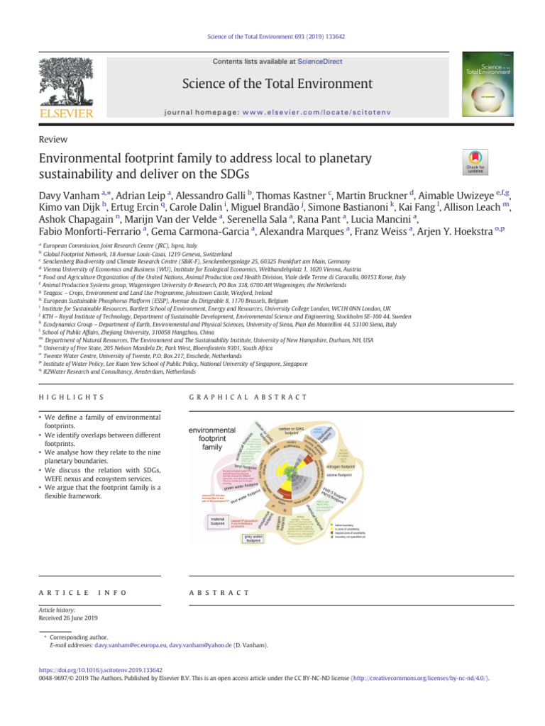 1 s2.0 S0048969719335673 Main | PDF | Carbon Footprint | Greenhouse Gas