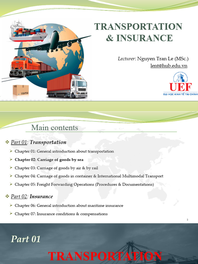 Sea Transportation and Chartering Guide | PDF | Bill Of Lading | Cargo