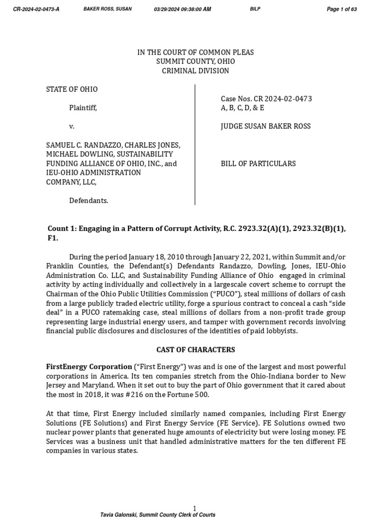 Bill of Particulars | PDF | Public Utility | Bribery