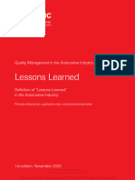 VDA - Band - Lessons - Learned - 1. Ausgabe 2020 - Englisch