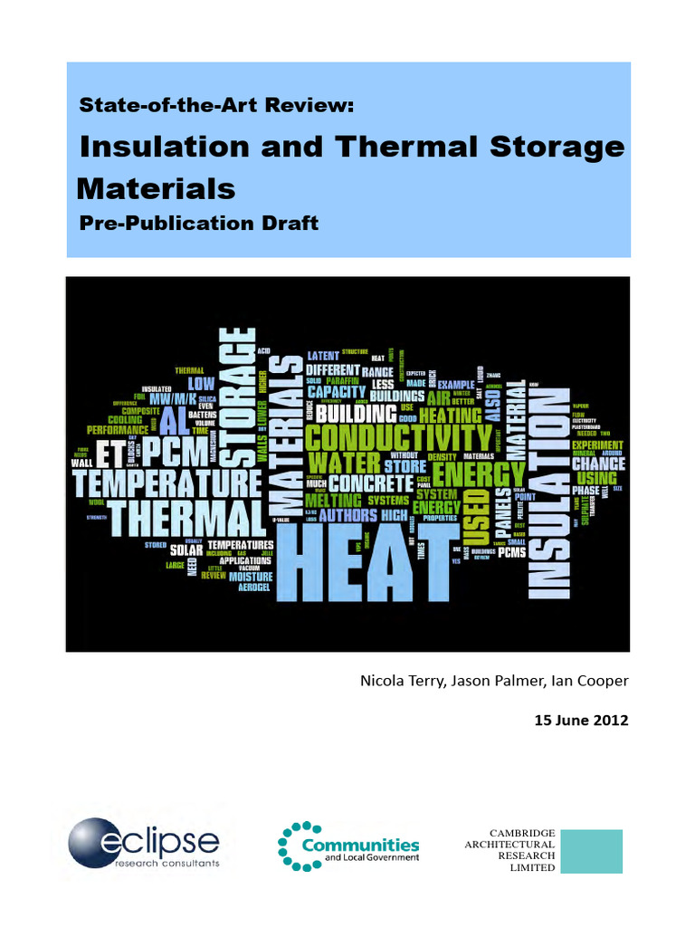 Insulation and Thermal Storage Materials Pre-Publication Draft - 1 ...