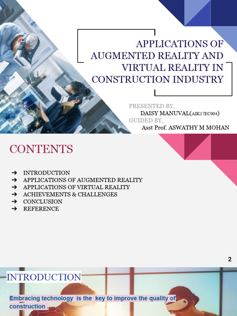 AR & VR in Construction | PDF | Augmented Reality | Virtual Reality