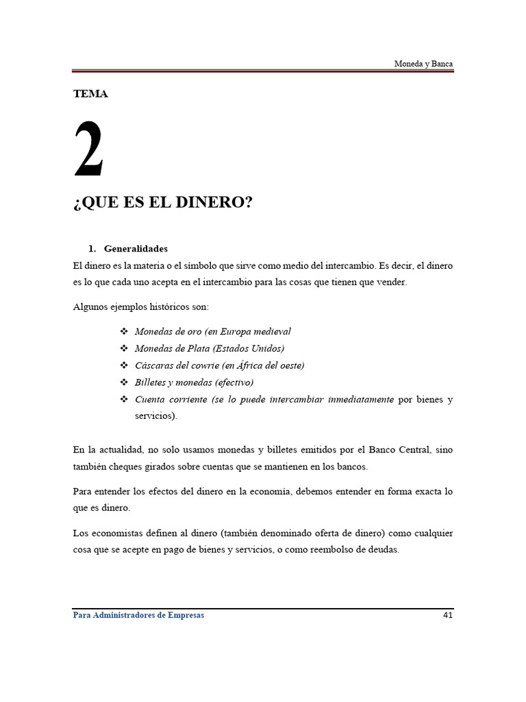 Conceptos Clave sobre Dinero y Banca | PDF | Dinero | Moneda