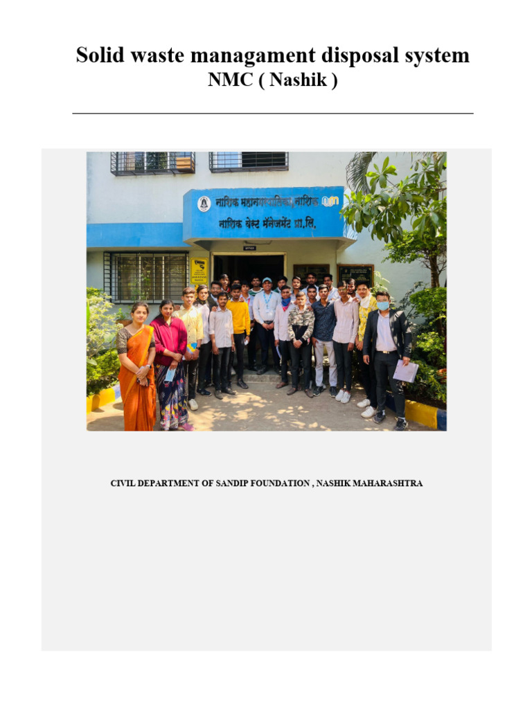 Nashik Solid Waste Management Overview | PDF | Municipal Solid Waste ...