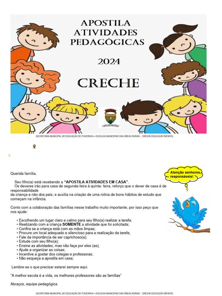 Atividades para Crianças da Creche | PDF | Escolas | Pré-escola