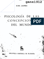 JASPERS, KARL - Psicología de Las Concepciones Del Mundo (OCR) (Por Ganz1912)