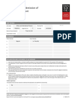 Cover Sheet For Submission of Work For Assessment