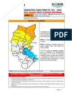 Boletin Informativo Coer Puno #201 - 2024 Aviso A Corto Plazo Ante Lluvias Intensas