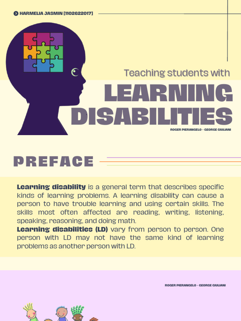 Harmelia Jasmin - Teaching Students With Learning Disabilities | PDF ...
