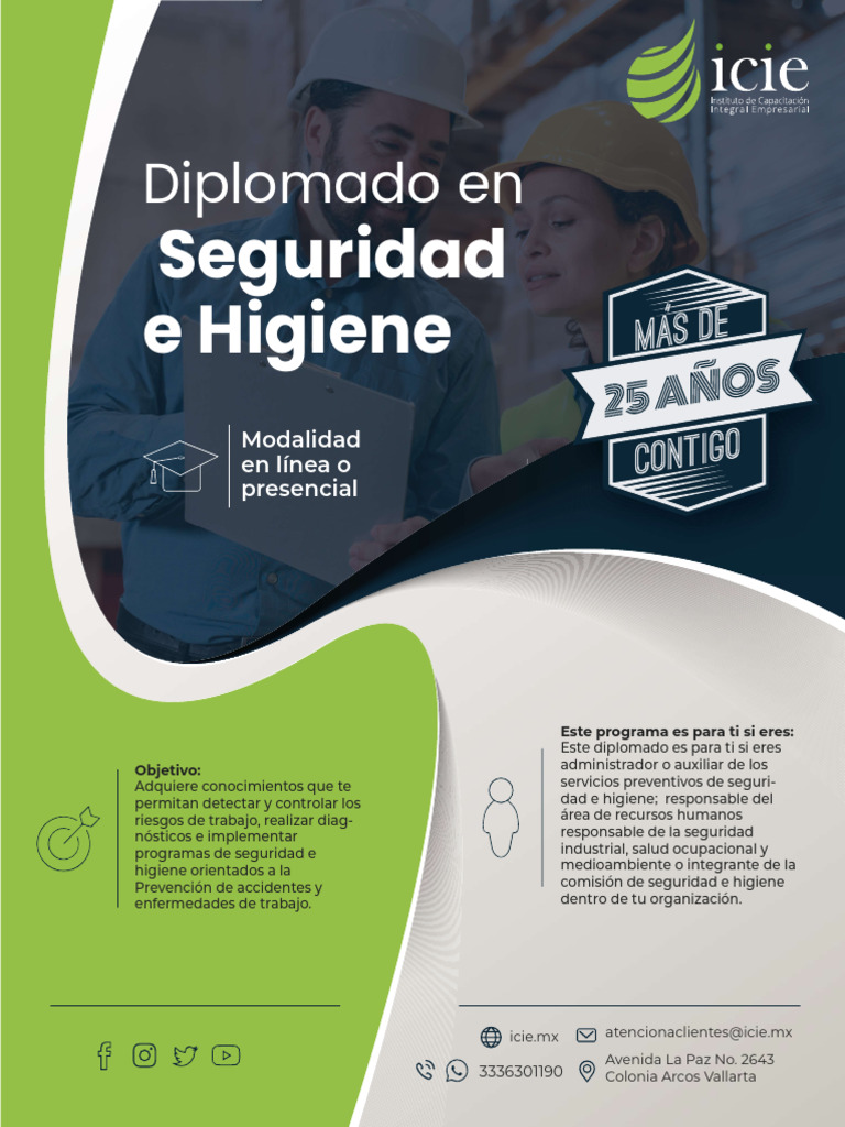 Diplomado en Seguridad e Higiene Laboral | PDF | Seguridad y salud ...