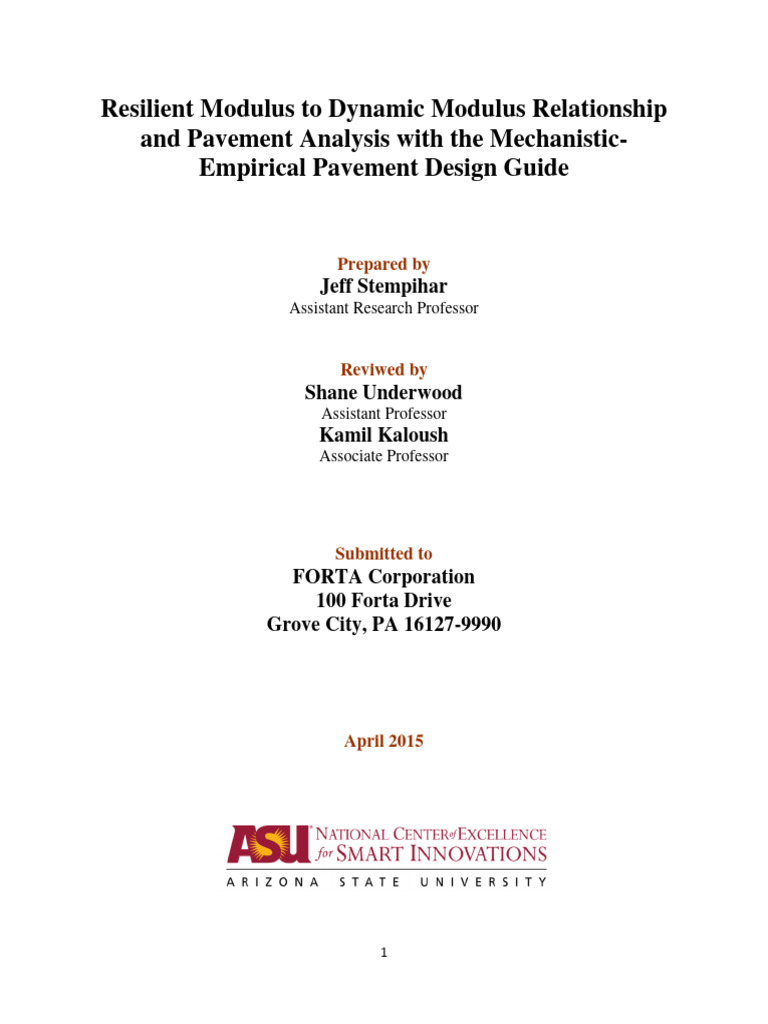 FORTA Fiber Impact on Pavement Modulus | PDF | Young's Modulus | Road ...