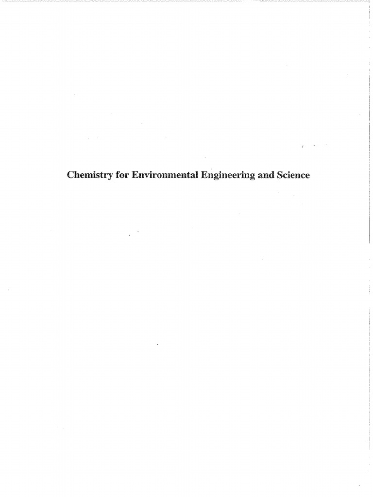 Chemistry For Environmental Engineering And Science Sawyer And Mccarty