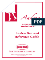 Baby Lock Audrey BL67 Sewing Machine Instruction Manual