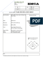 Sanitary Ware Specification Sheet