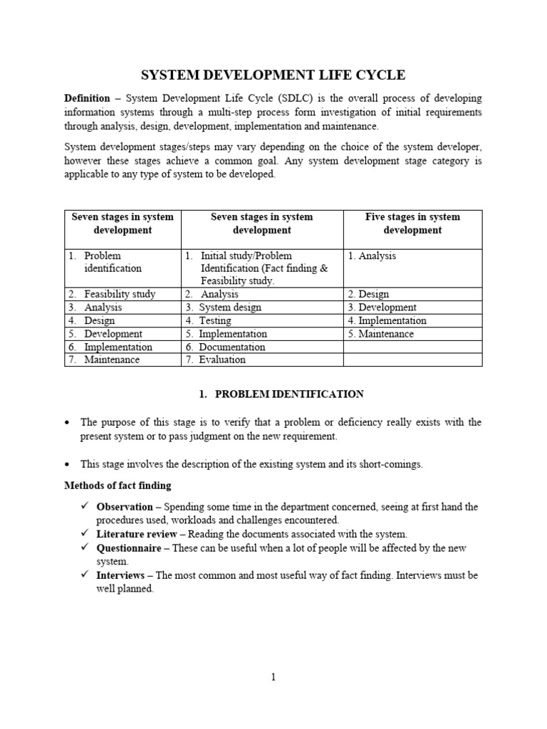 System Development Life Cycle | PDF | Systems Engineering | Information ...