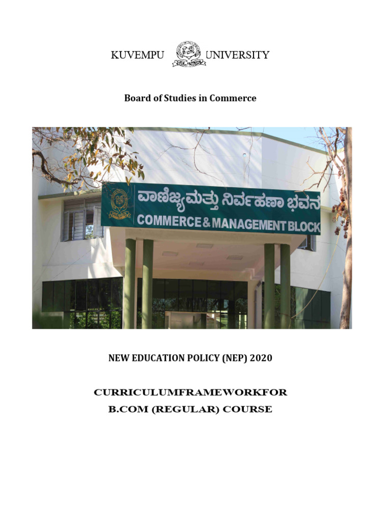 Nep Syllbus 1 To 6 Sem B.com (Regular) Course | PDF | Marketing | Debits  And Credits