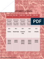 Planejamento Da Semana: Segunda - Feira Terça - Feira Quarta - Feira Quinta - Feira Sexta - Feira