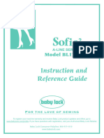 Baby Lock Sofia2 BL137A2 Sewing Machine Instruction Manual