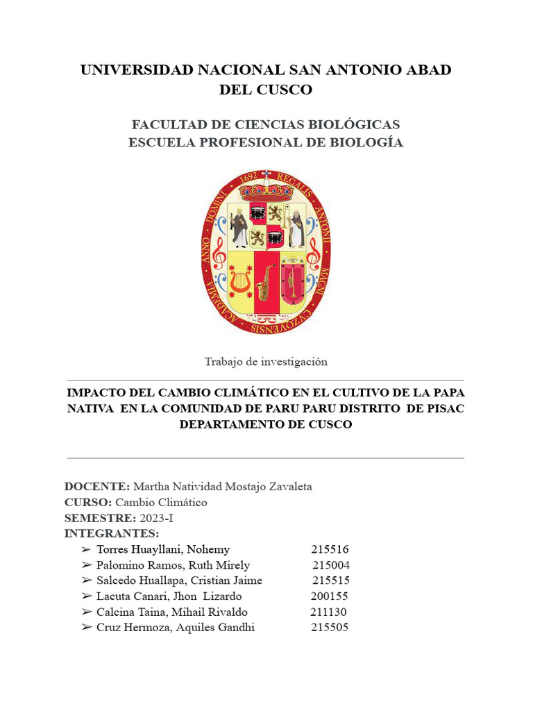 Impacto de Las Heladas en Cultivos | PDF | Patata | Cambio climático
