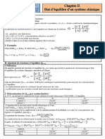 Cours 1etat D'équilibre D'un Système Chimique